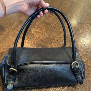 Miu Miu black leather shoulder bag. Authentic